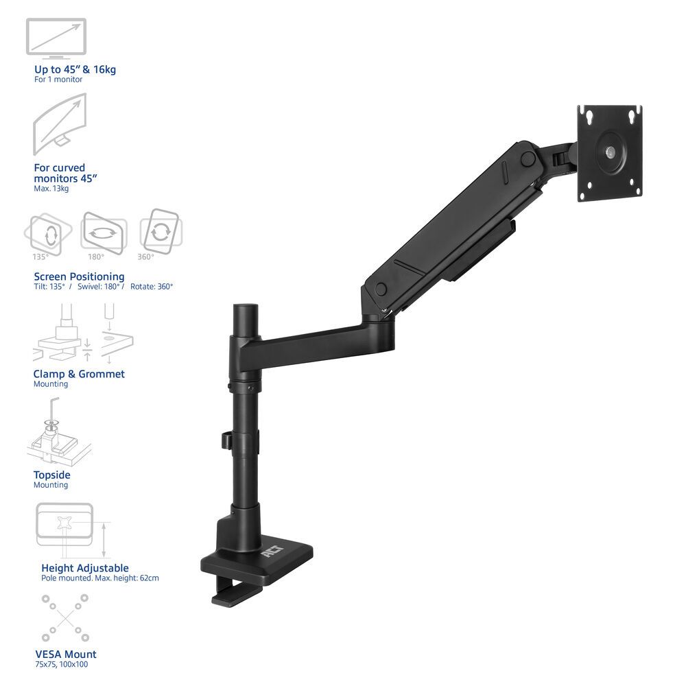 ACT AC8329 Monitor arm 45