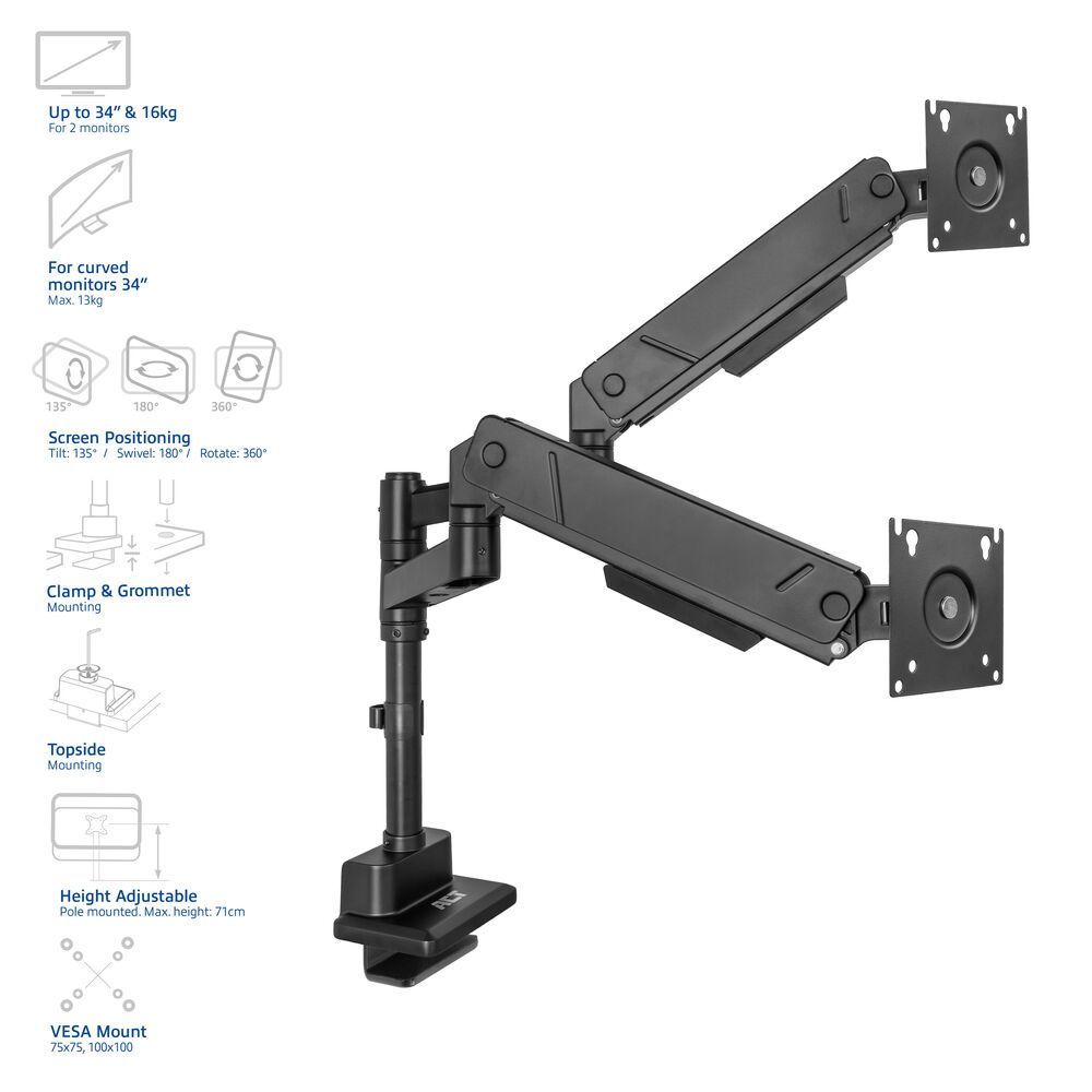 ACT AC8330 Dual Monitor arm 34