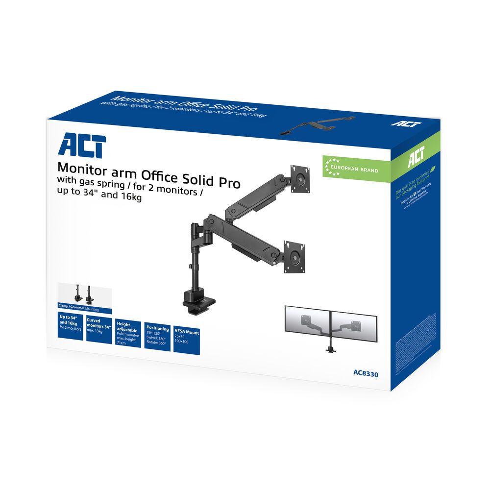 ACT AC8330 Dual Monitor arm 34