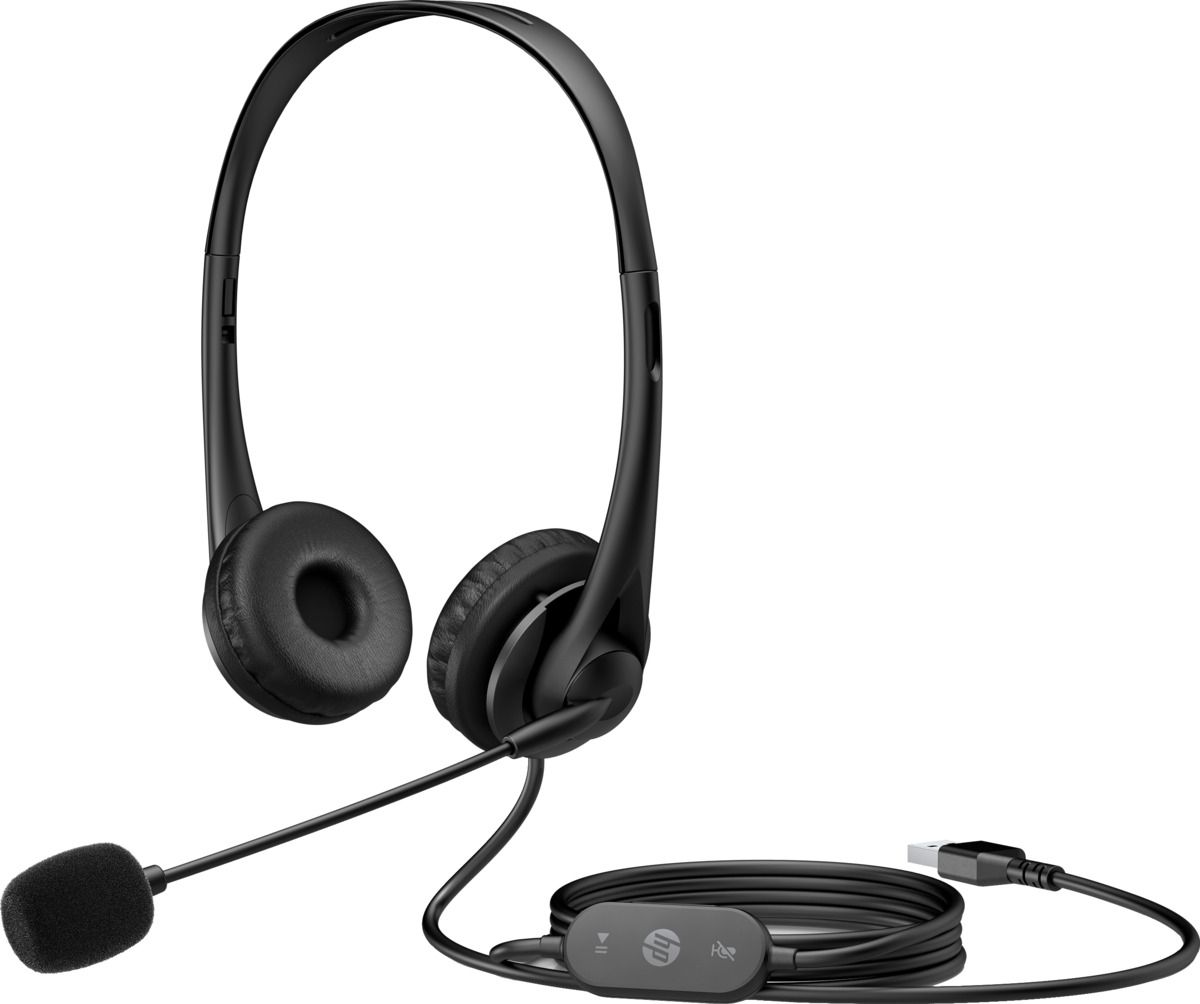 HP G2 Stereo USB Headset Black