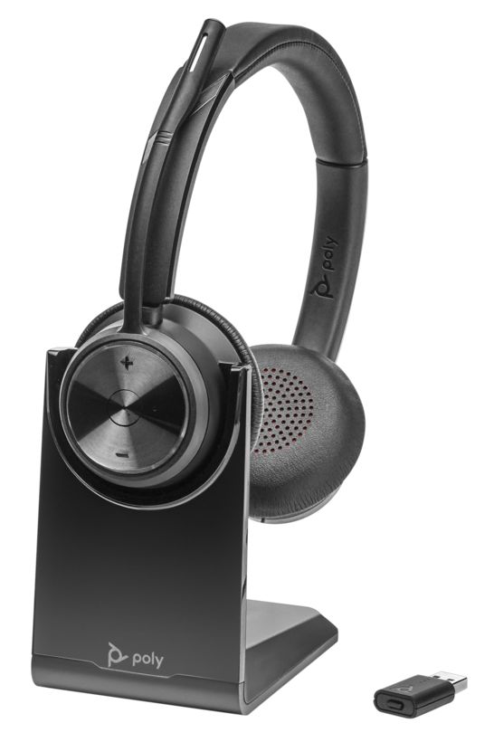 Poly Plantronics Savi 7320 UC USB-A/USB-C DECT Headset Black