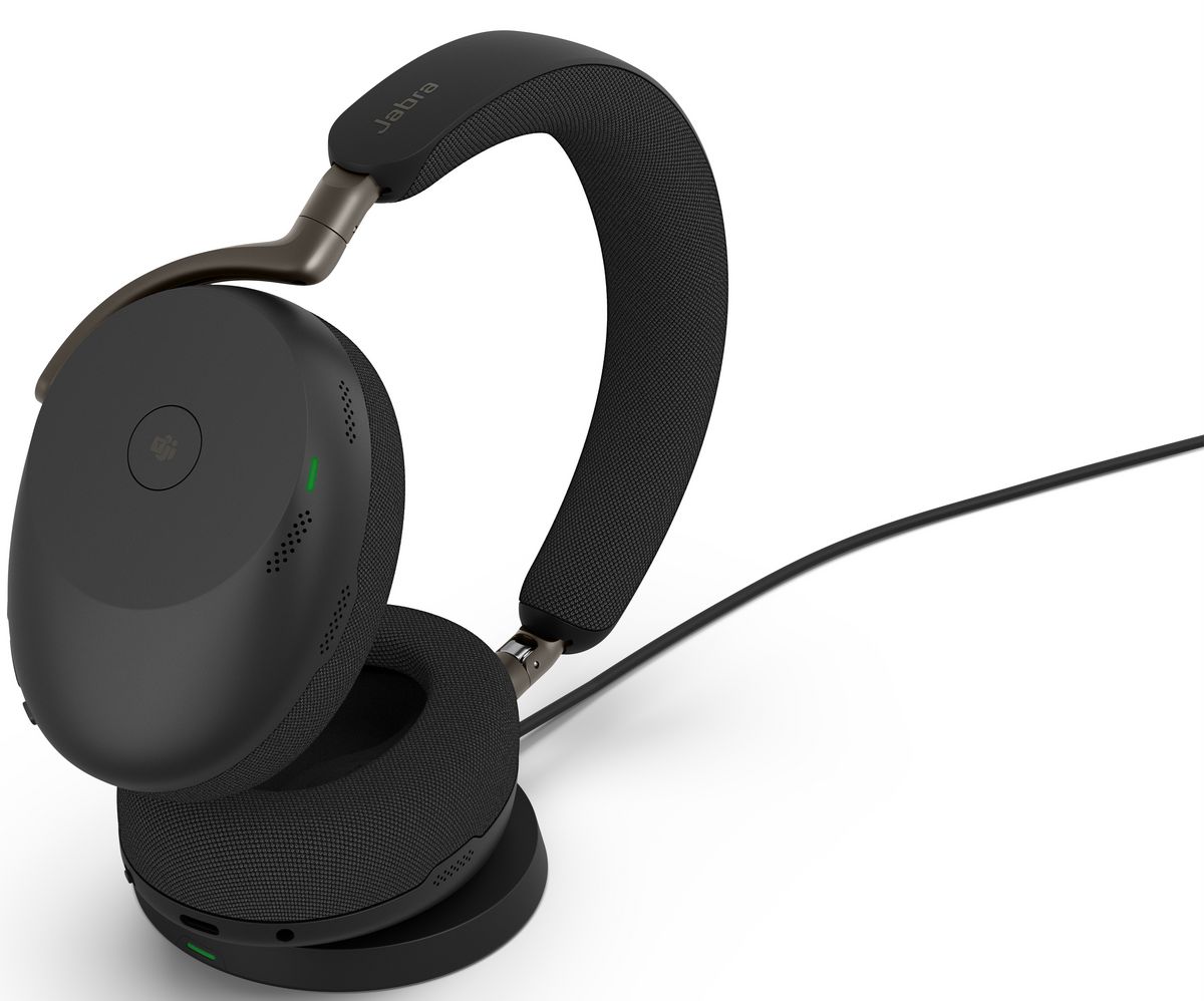 Jabra Evolve3 85 MS Stereo USB-A Wireless Bluetooth Headset with Charger Black