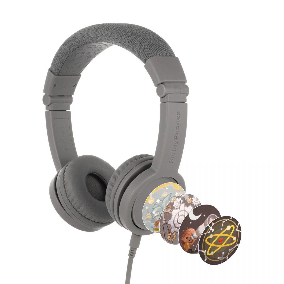 BuddyPhones Explore+ Headset for Kids Grey Matter