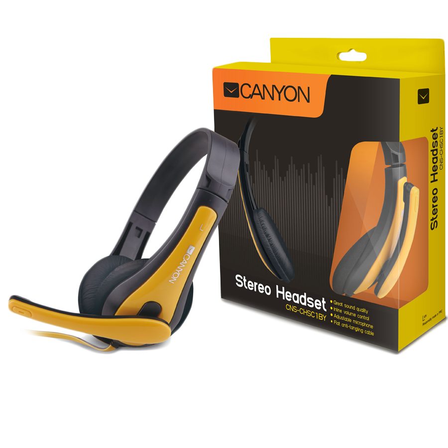 Canyon CNS-CHSC1BY Headset Black/Yellow