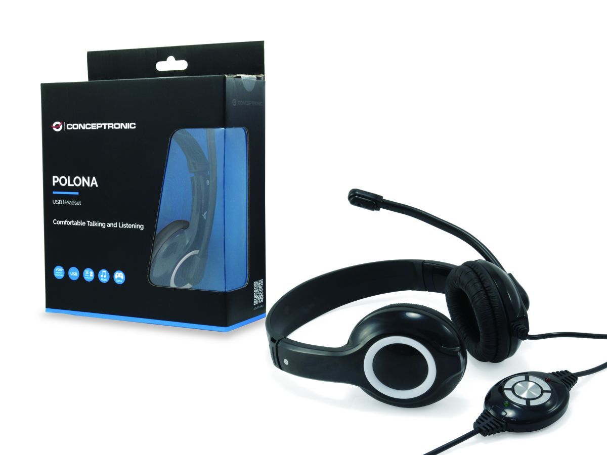 Conceptronic  CCHATSTARU2B Headset Black