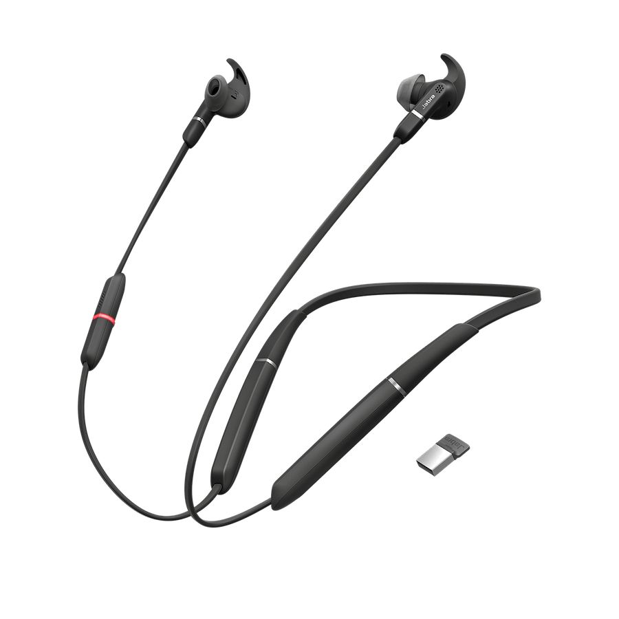 Jabra Evolve 65E UC Bluetooth Headset + Link 370 Black