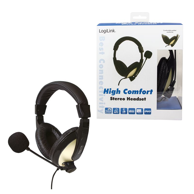Logilink HS0011A Stereo Headset with High Comfort Black