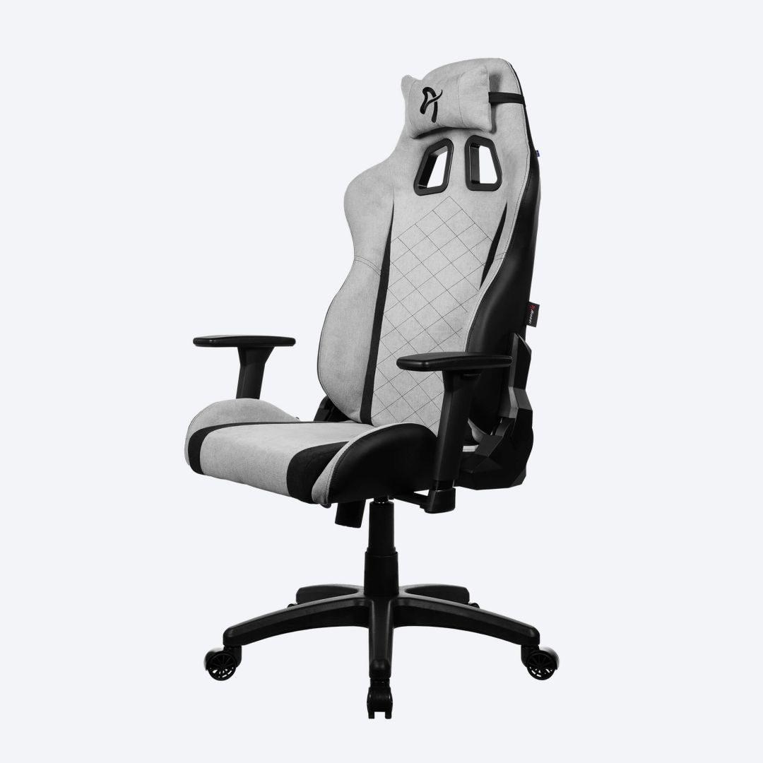 Arozzi Avanti Soft Fabric Gaming Chair Light Grey