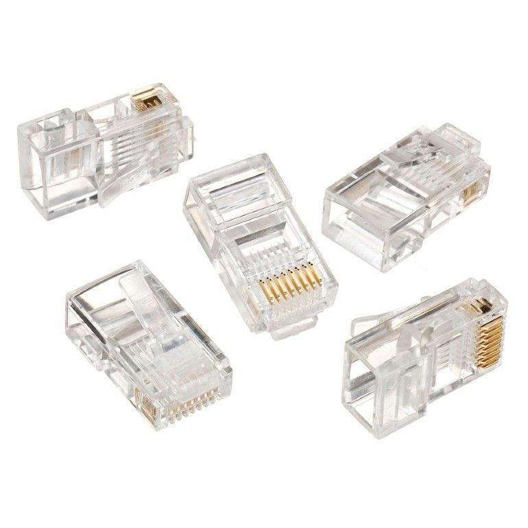 Gembird RJ45/LC-8P8C-001/50 Modular plug 8P8C for solid CAT5 LAN cable UTP 50 pcs per bag