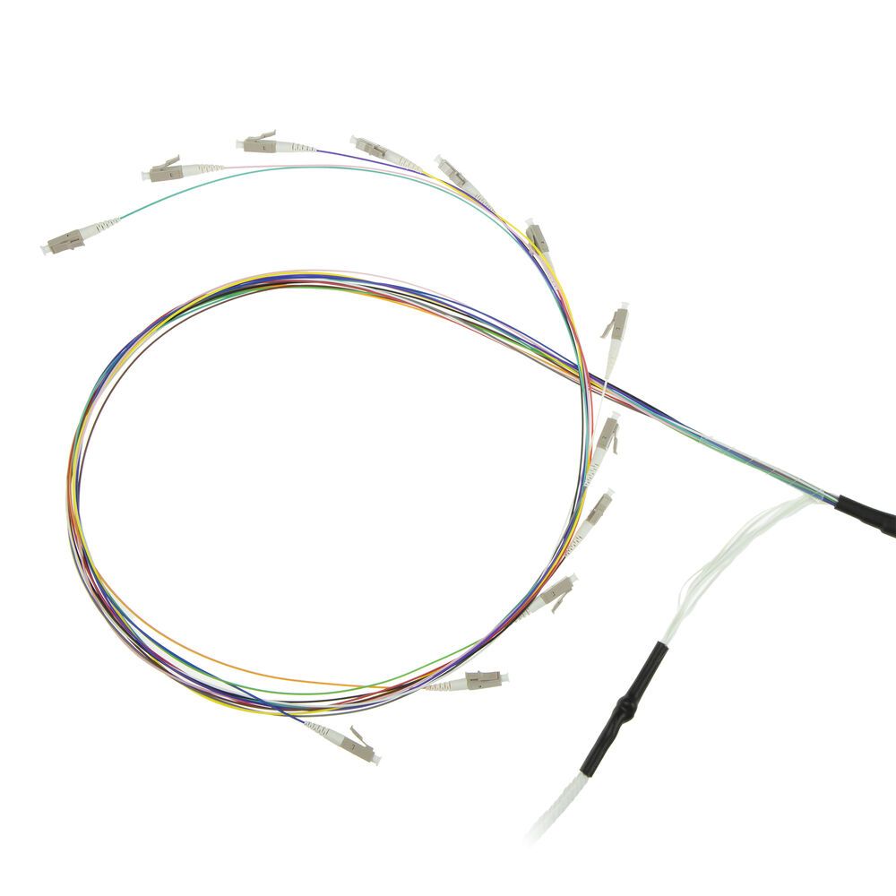 ACT Singlemode 9/125 OS2 indoor/outdoor cable 12 fibers with LC connectors 130m Black