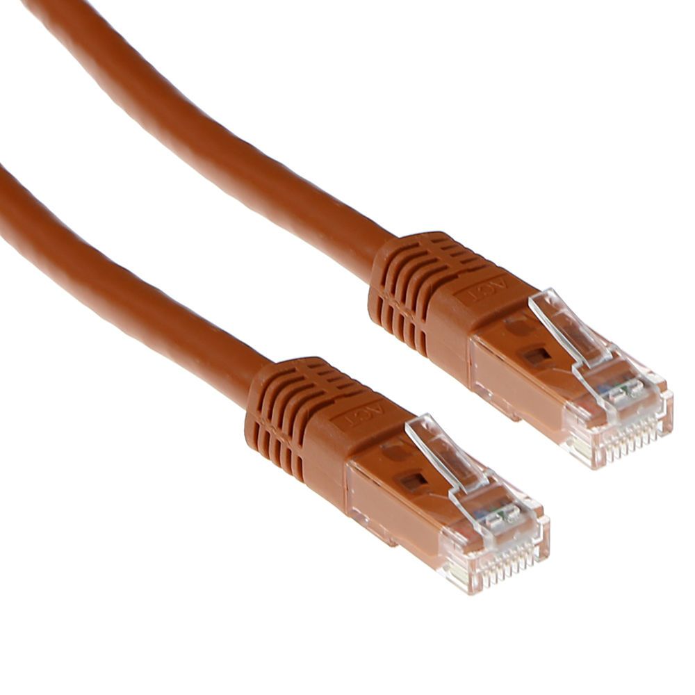 ACT CAT5e U-UTP Patch Cable 0,5m Brown