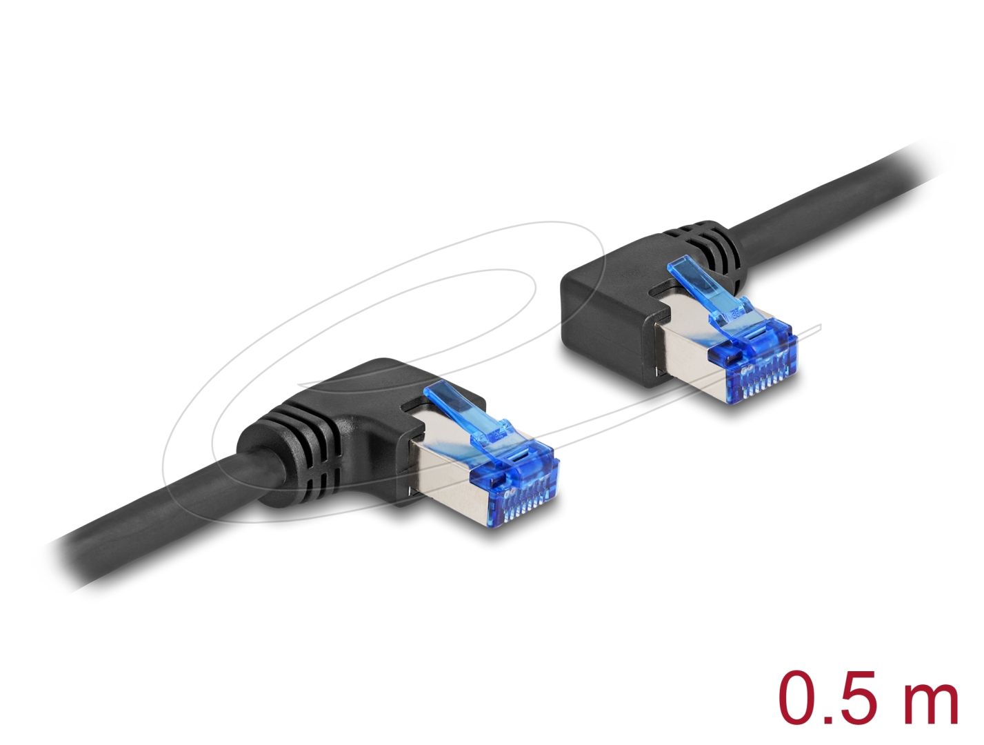 DeLock CAT6A S-FTP Patch Cable 0,5m Black