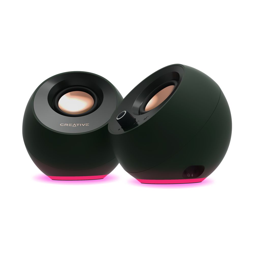 Creative Pebble Pro Minimalistic 2.0 USB-C Speakers with Bluetooth RGB Black