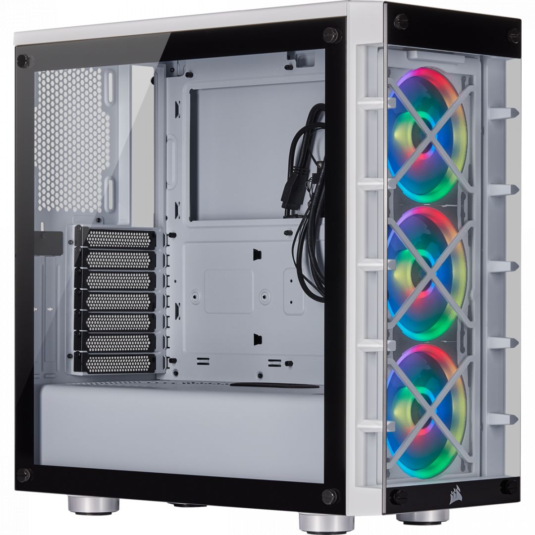 Corsair iCUE 465X RGB Tempered Glass Smart White