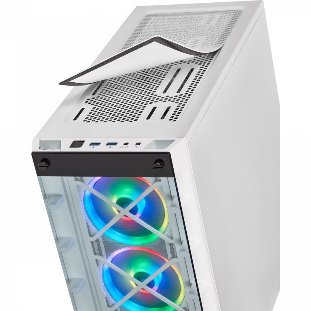 Corsair iCUE 465X RGB Tempered Glass Smart White