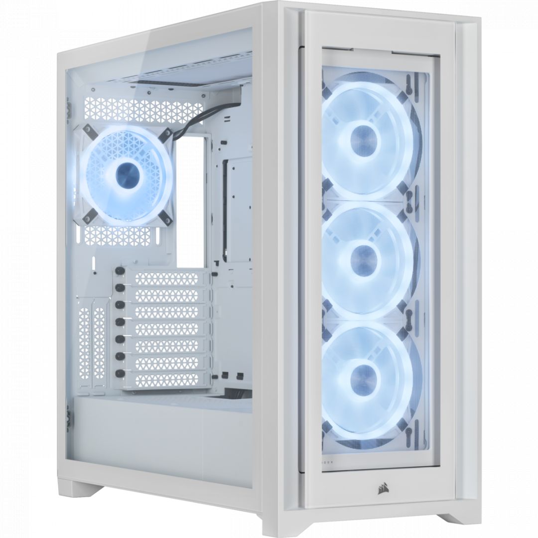 Corsair iCUE 5000X RGB QL Edition Tempered Glass White