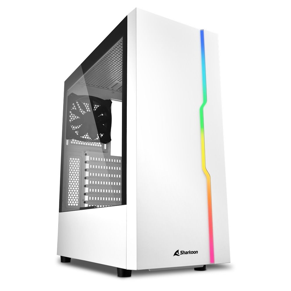 Sharkoon RGB Slider Tempered Glass White