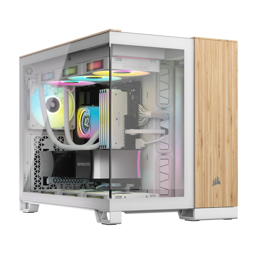 Corsair 2500X Tempered Glass White/Bamboo