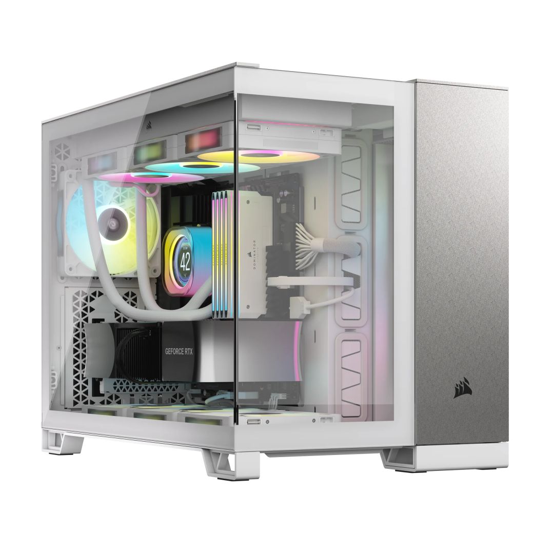 Corsair 2500X Tempered Glass White/Satin Gray Alloy