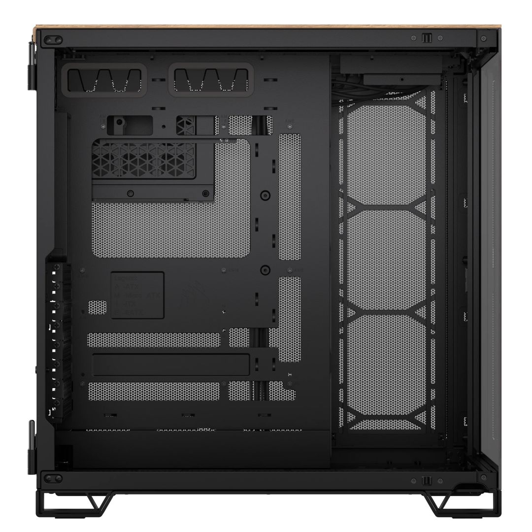 Corsair 6500X Tempered Glass Black/Walnut Wood