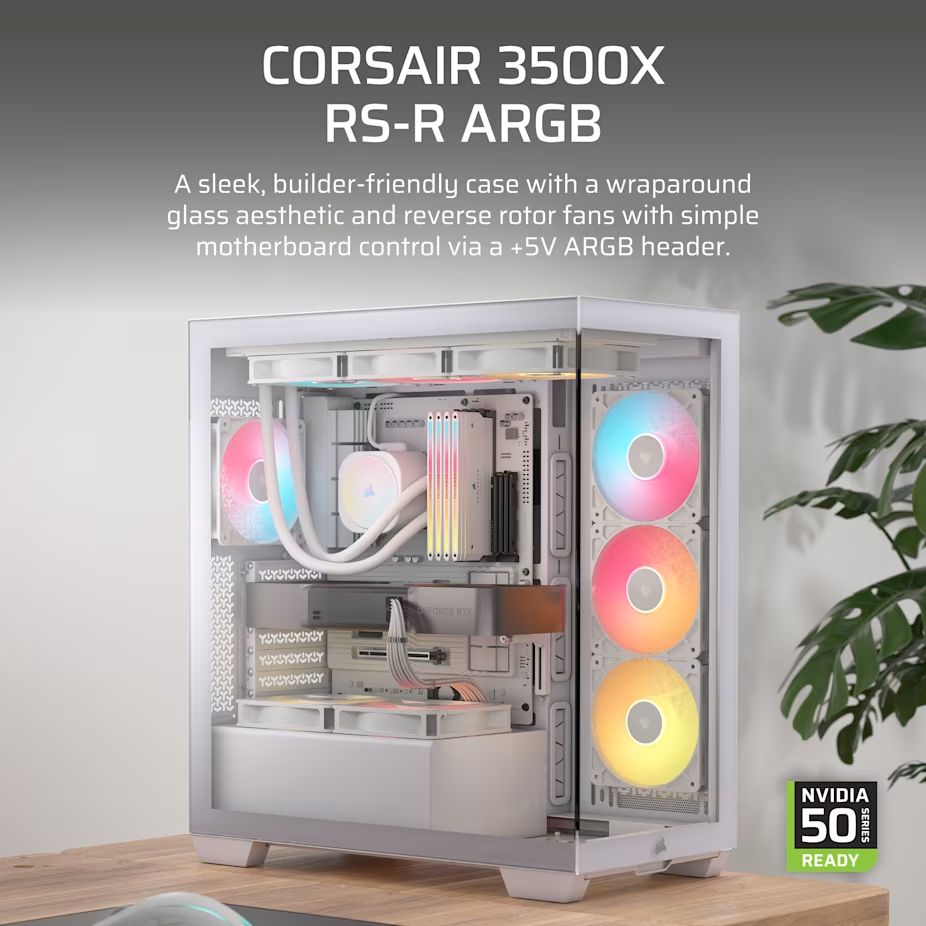 Corsair 3500X RS-R ARGB Tempered Glass White