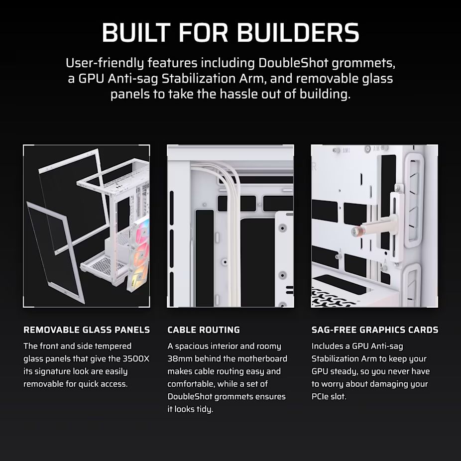Corsair 3500X RS-R ARGB Tempered Glass White