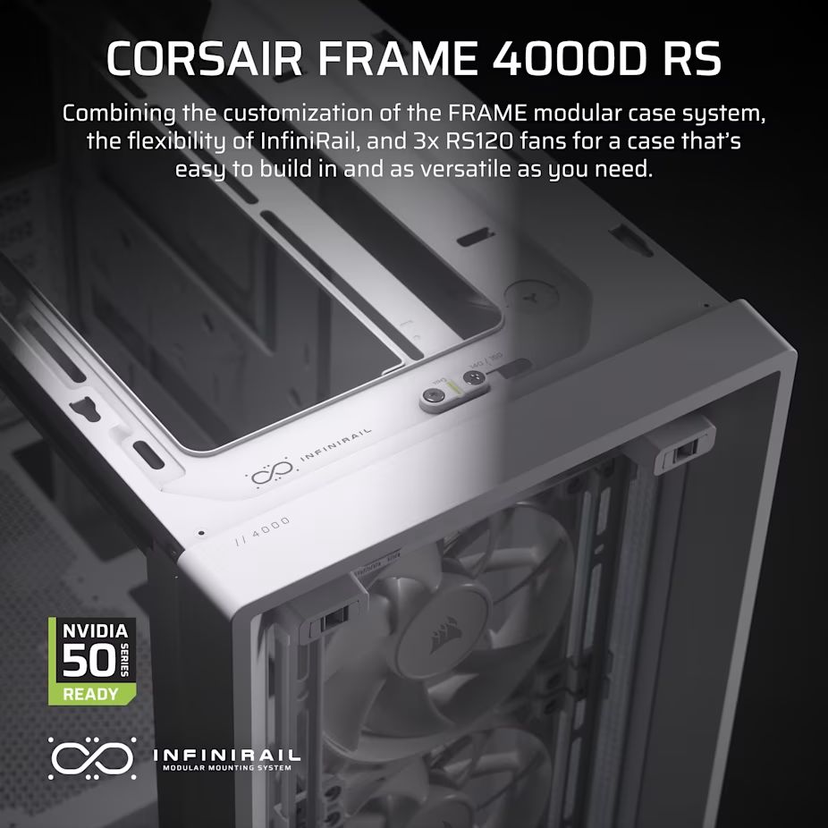 Corsair Frame 4000D RS Tempered Glass White