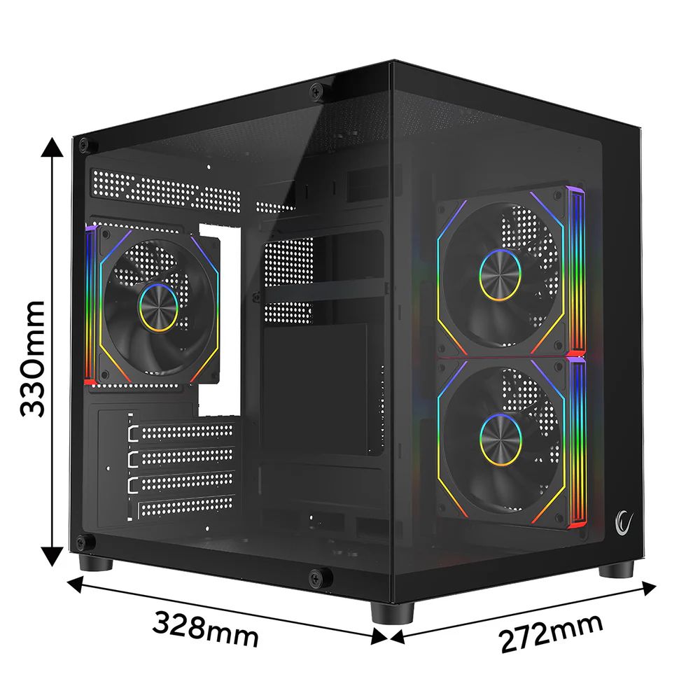 Rampage Lumid Tempered Glass Black