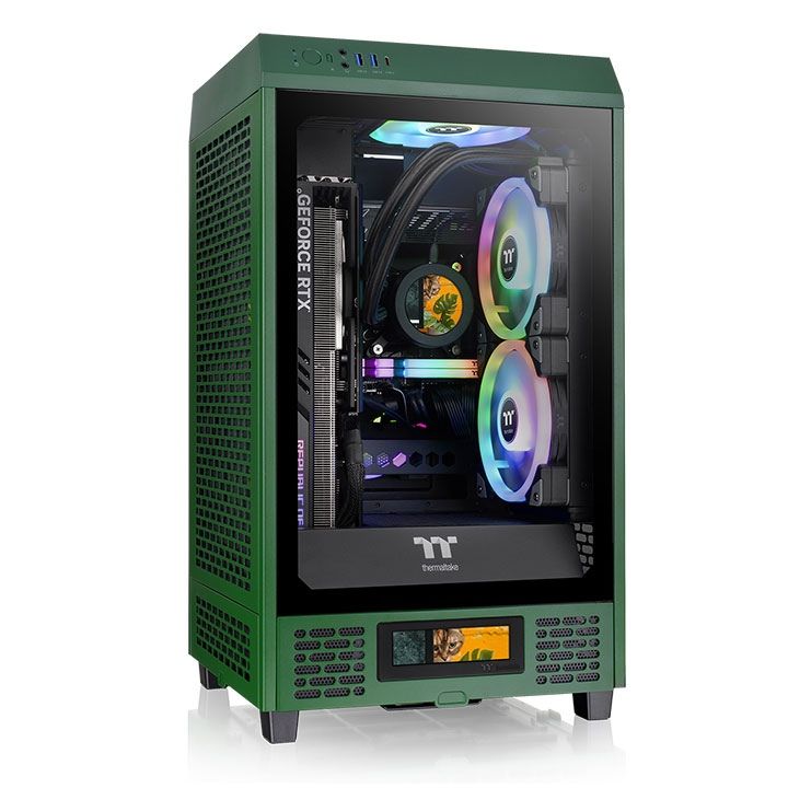 Thermaltake The Tower 200 Mini Chassis Tempered Glass Racing Green