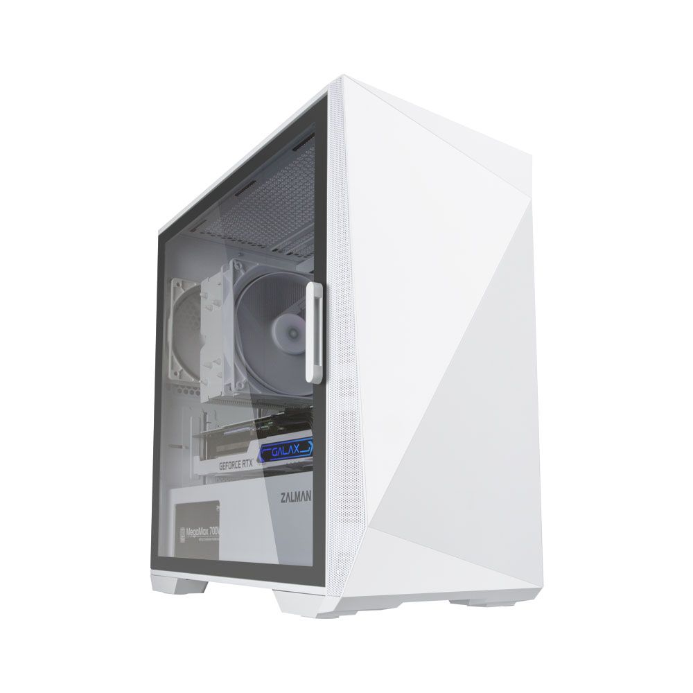 Zalman Z1 Iceberg Tempered Glass White