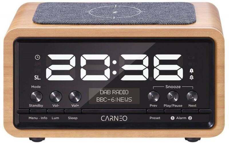 Carneo W20D Wireless FM Radio DAB+ Wood/Black