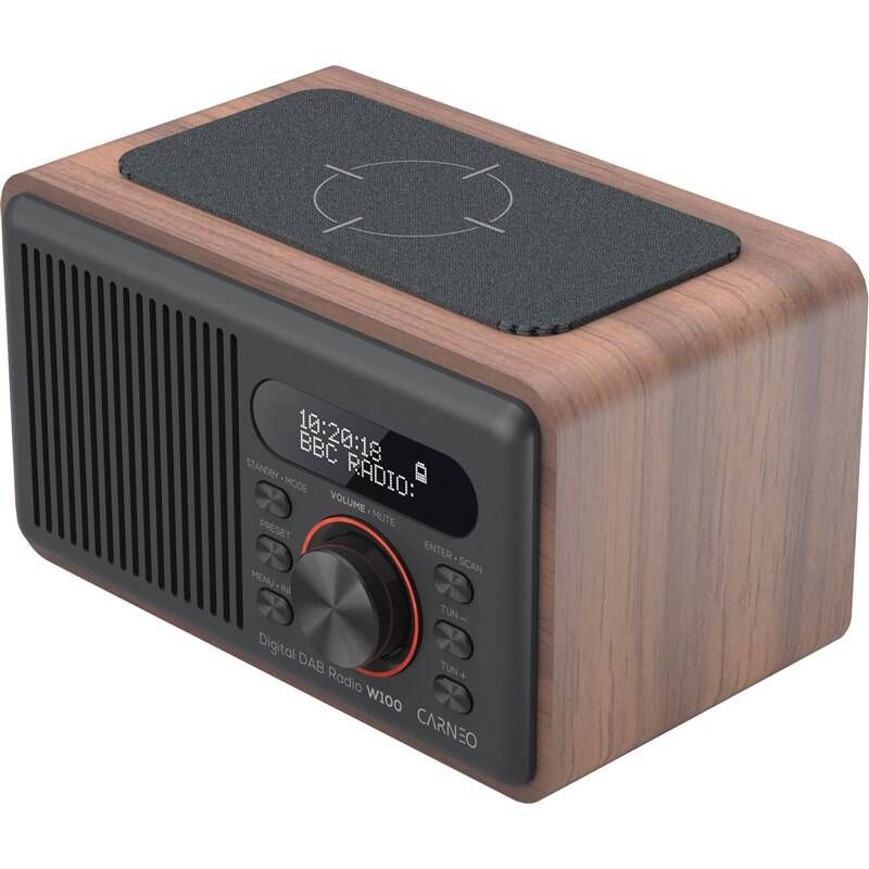 Carneo W100 Wireless FM Radio DAB+ Wood