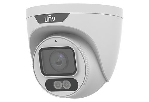 Uniview Easystar 4MP Colorhunter turret dómkamera, 2.8mm@F1.0 fix objektívvel, mikrofonnal