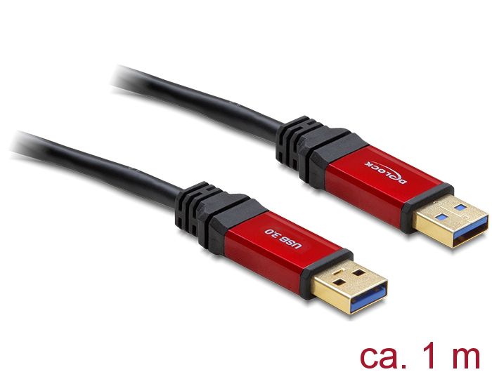 DeLock USB 3.0 Type-A male > USB 3.0 Type-A male 1m Premium Cable