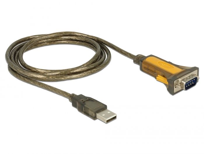 DeLock USB 2.0 Type-A male > 1xSerial RS-232 DB9 extended temperature range