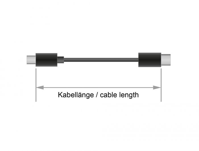 DeLock USB 3.1 Gen 2 (10 Gbps) cable Type-C to Type-B 1m Black