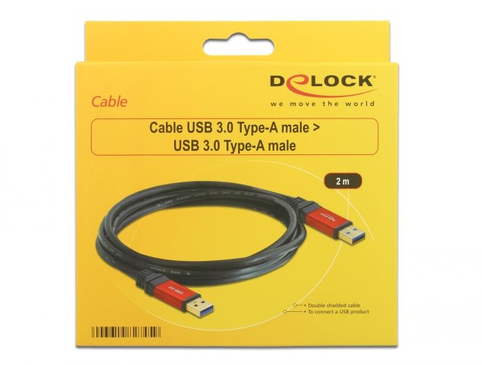 DeLock USB 3.0 Type-A male > USB 3.0 Type-A male 2m Premium
