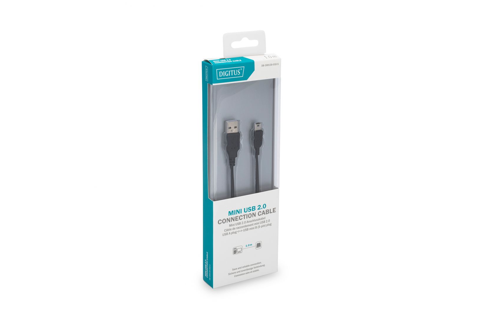 Digitus USB 2.0 connection cable, type  A - mini B (5pin)