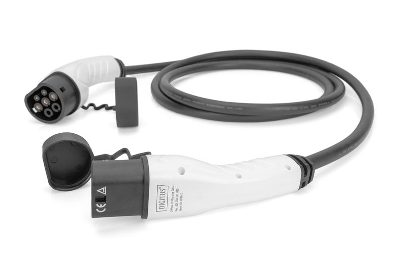 Digitus EV Charging - Three Phase 415V 32A Type 2 to Type 2 Standard Charger cable 5m Black