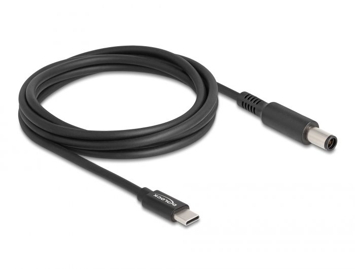 DeLock Laptop Charging Cable USB Type-C male to Dell 7,4x5,0mm male Black