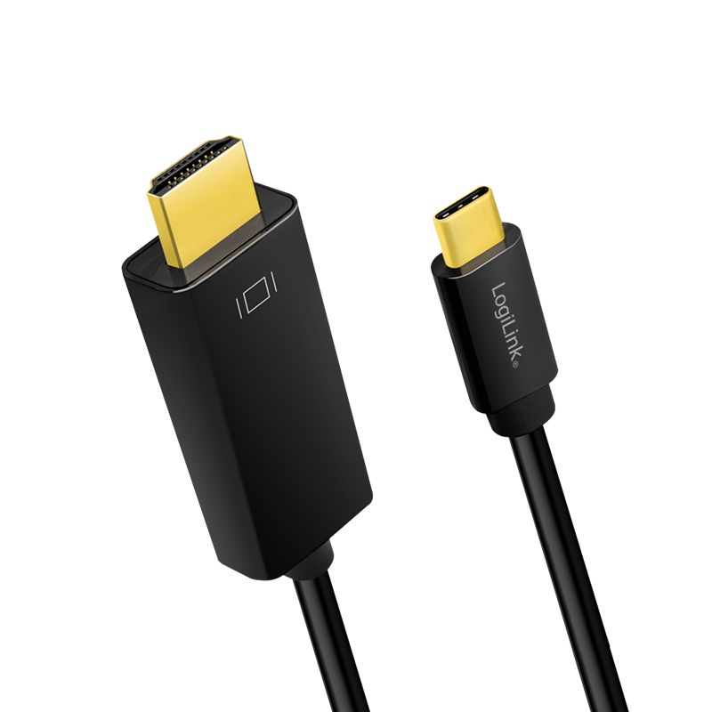 Logilink USB 3.2 Gen1 Type-C cable C/M to HDMI-A/M 4K/60Hz 3m Black
