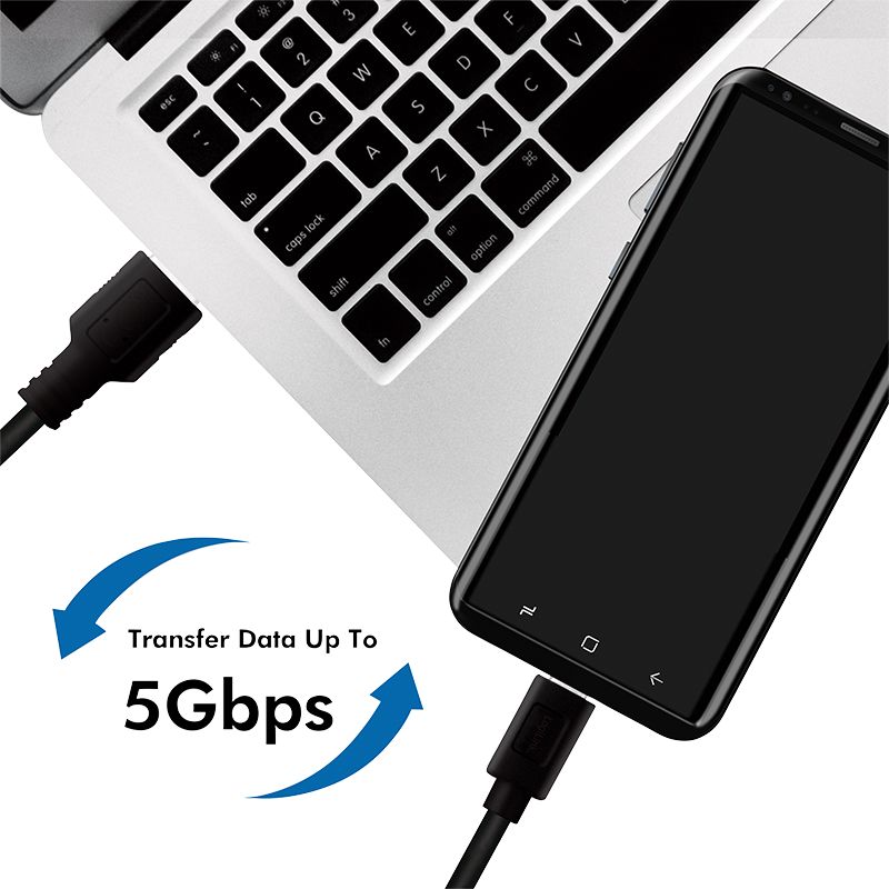 Logilink USB 3.2 Gen1 Type-C cable C/M to USB-A/M 0,5m Black