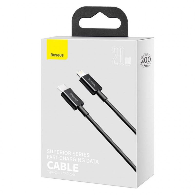 Baseus Superior 20W Type-C/Lightning Cable 2m Black