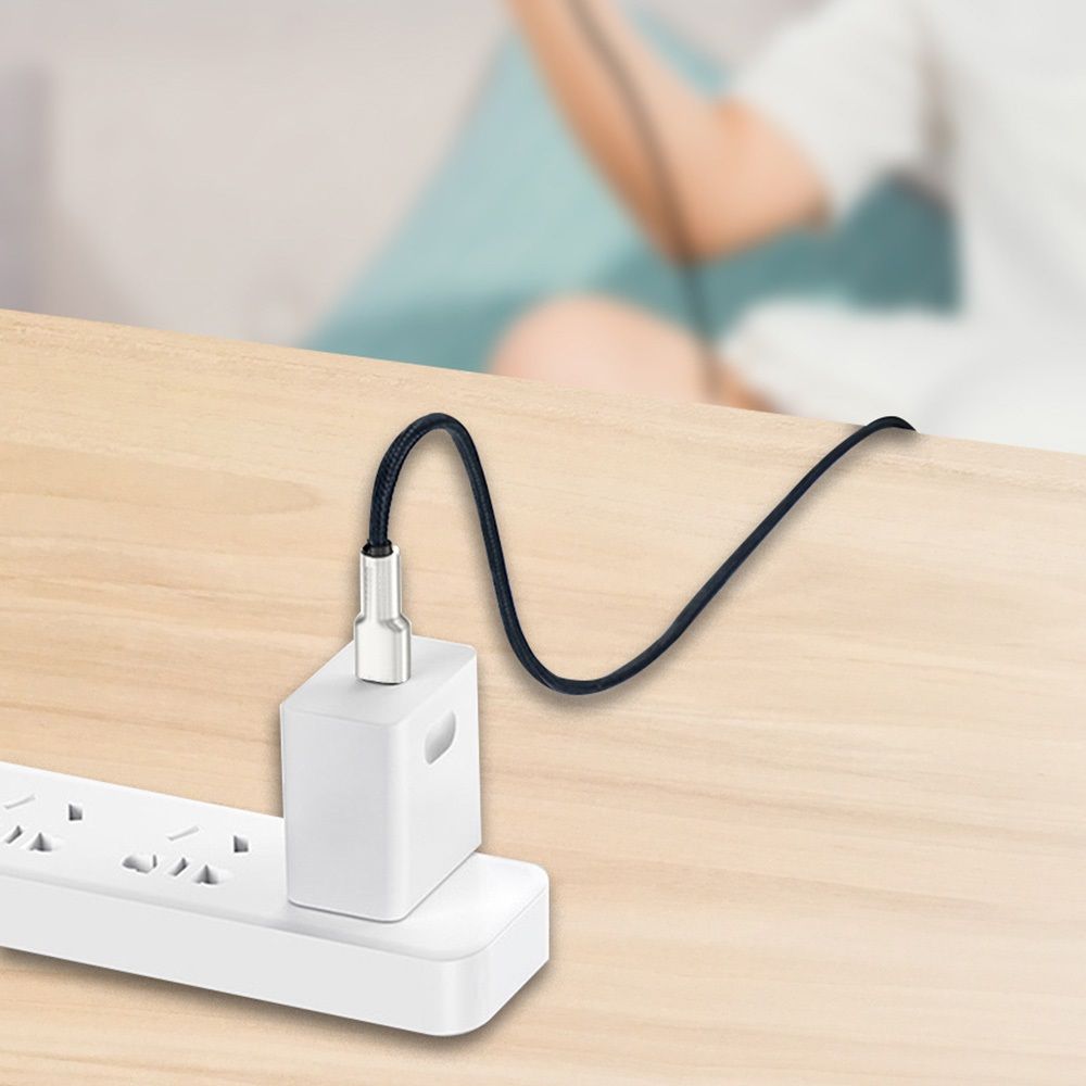 ColorWay USB-A to Type-C (head metal) 2.4A 1m Black