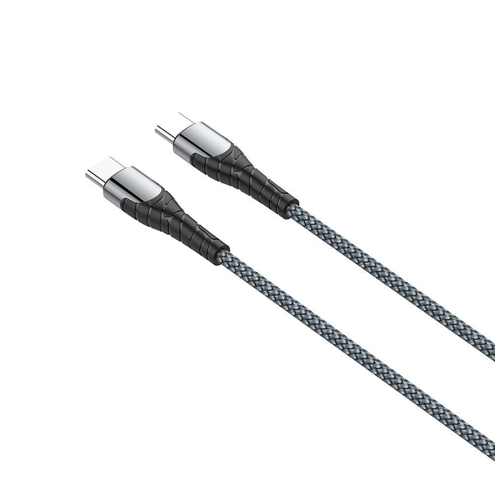 ColorWay Type-C to Type-C (PD Fast Charging 65W) 3.0A 1m Gray