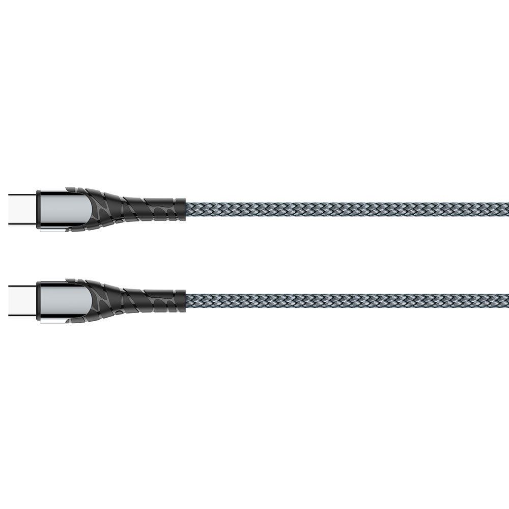 ColorWay Type-C to Type-C (PD Fast Charging 65W) 3.0A 1m Gray