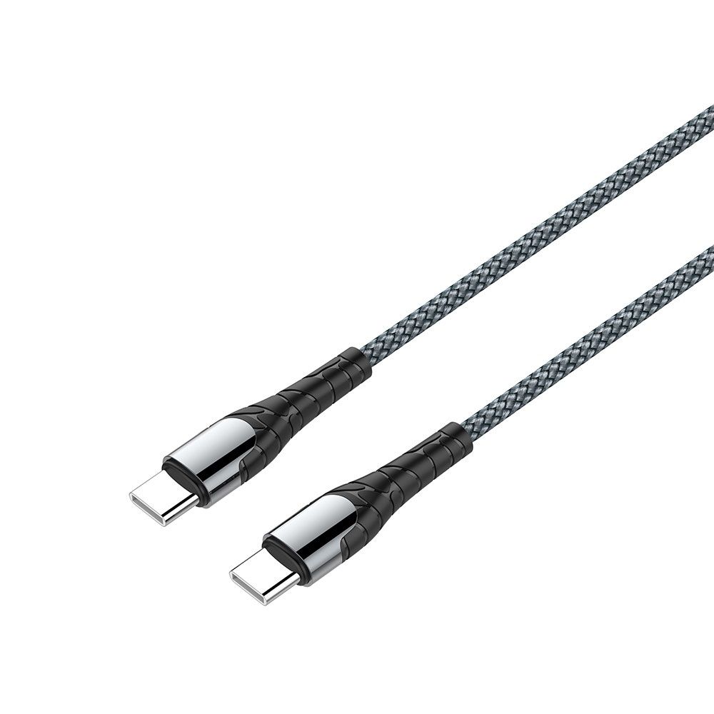 ColorWay Type-C to Type-C (PD Fast Charging 65W) 3.0A 2m Gray