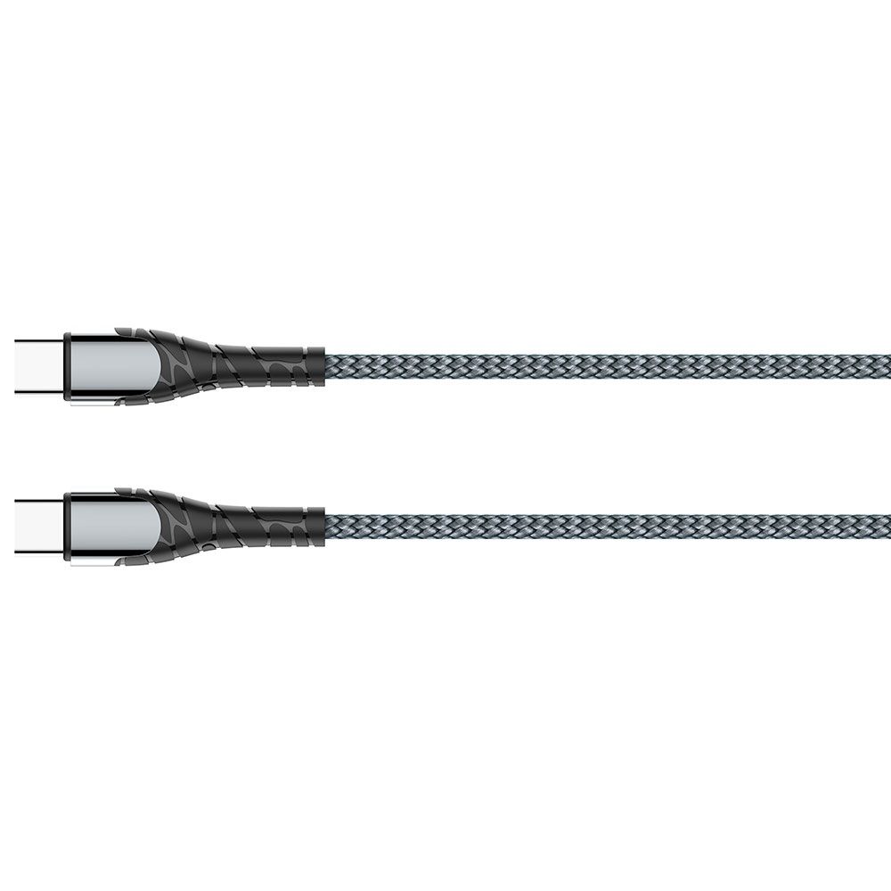 ColorWay Type-C to Type-C (PD Fast Charging 65W) 3.0A 2m Gray