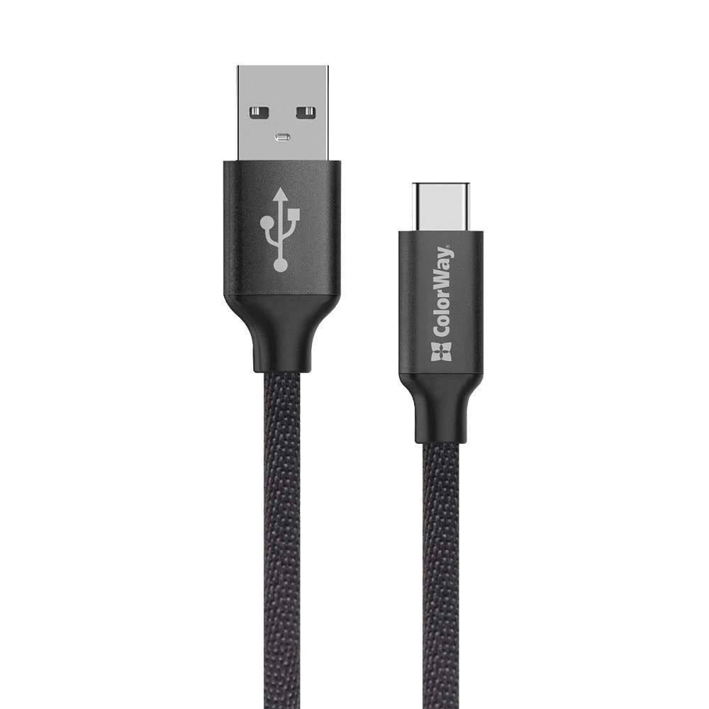 ColorWay USB Type-C 2.4A cable 2m Black