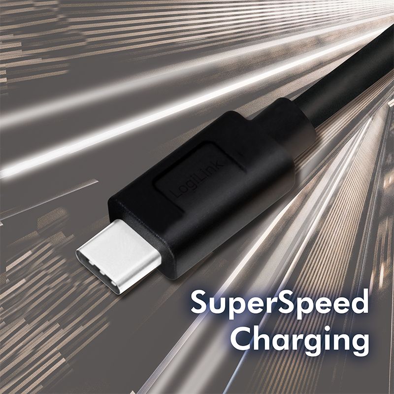 Logilink USB 3.2 Gen1 Type-C cable C/M to USB-A/M 3m Black